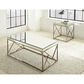 Steve Silver Evelyn End Table in Black with Copper Chrome Finish, , large