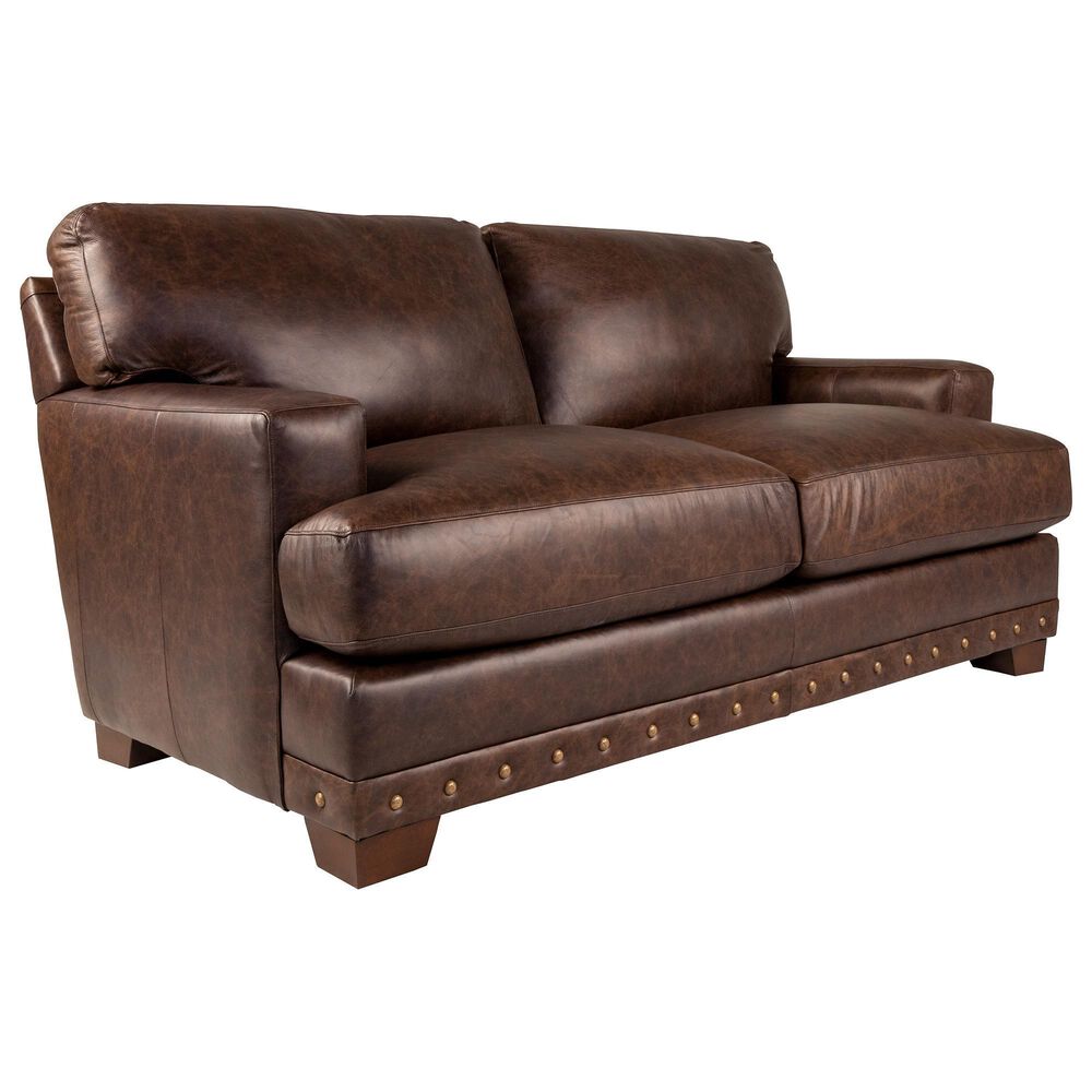 Hickorycraft Manhattan Leather Loveseat in Winslow, , large