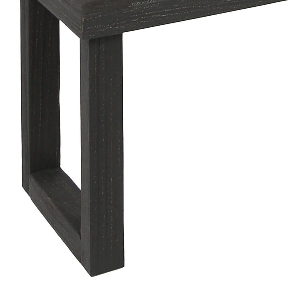 Hearth and Haven Patio Wood Dining Bench in Dark Grey, , large