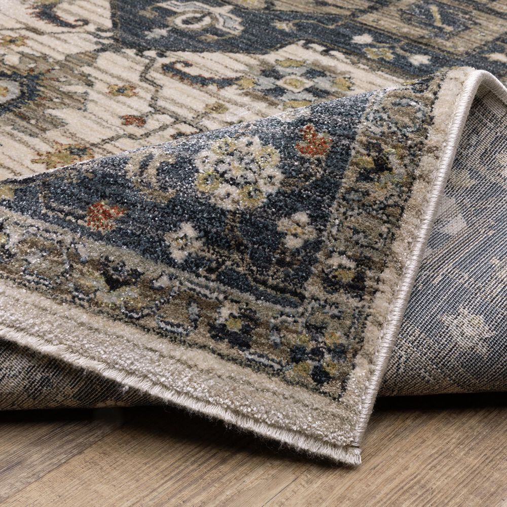 Oriental Weavers Eliana Blue and Brown 3&#39;3&quot; x 5&#39; Area Rug, , large