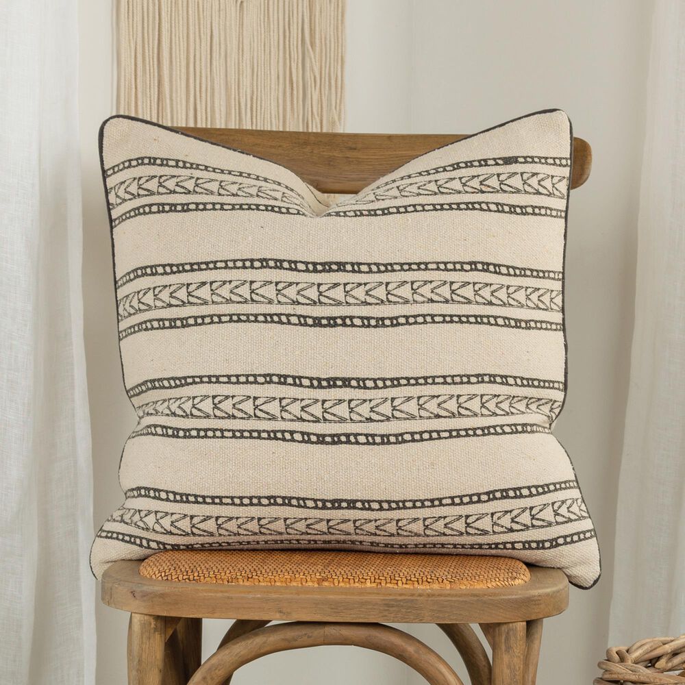 Rizzy Home Donny Osmond 20" Poly Filled Pillow in Charcoal, , large