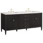 James Martin Vanities Myrrin 72" Double Vanity in Carbon Oak with 3 cm Arctic Fall Solid Surface Top, , large