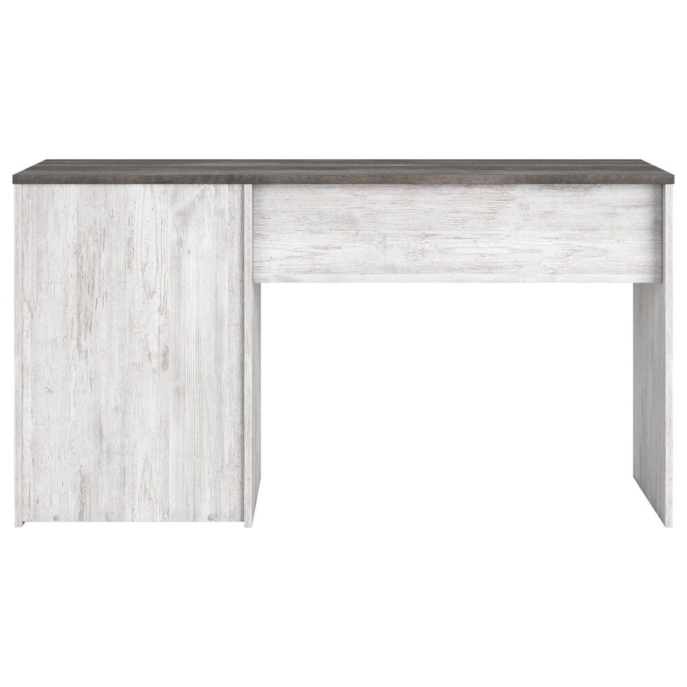 Ashley Shawburn 3-Drawer Home Office Desk in White and Dark Charcoal Gray, , large