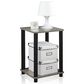 HOMLUX 2-Tier Turn-N-Tube End Table in French Oak Grey and Black, , large