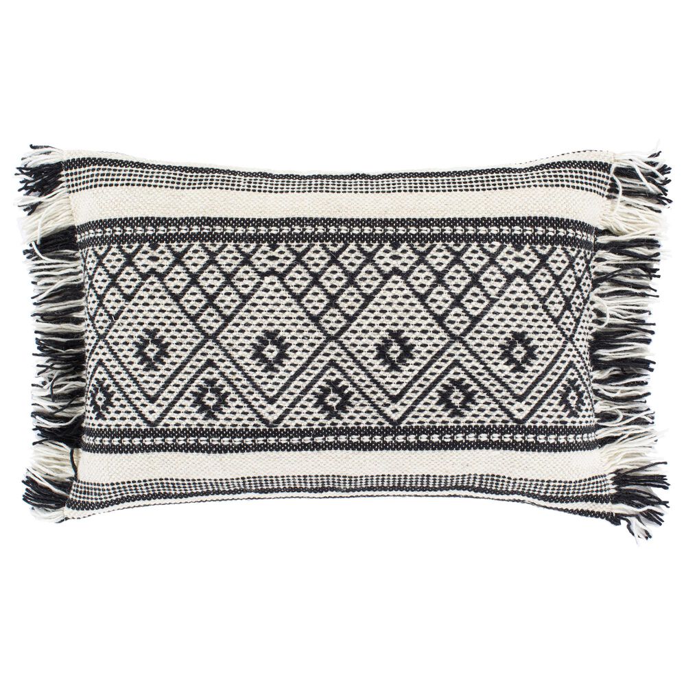 Surya Katness 16" x 24" Toss Pillow in Black and White, , large