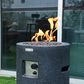 Elementi Fire Lava Tube Round Liquid Propane Fire Column in Black, , large