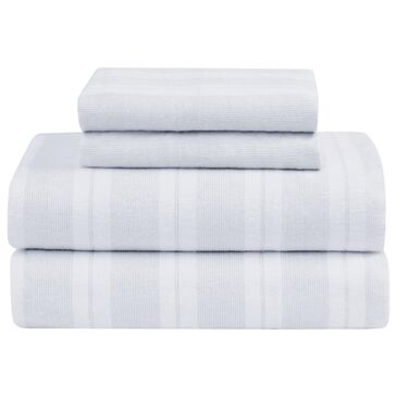 Pem America Truly Soft Bryce 3-Piece Twin Sheet Set in White and Grey, , large