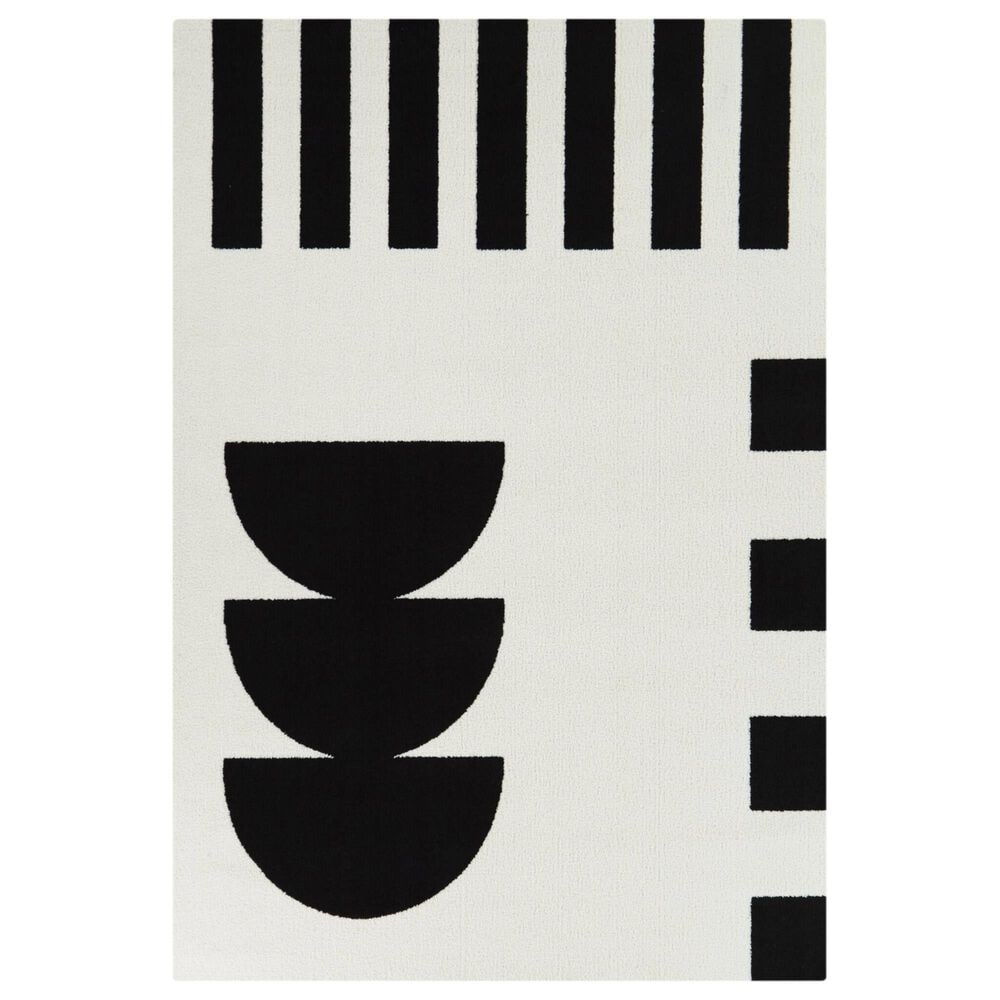 Balta Rugs Bassano 5"3" x 7" Black and White Area Rug, , large