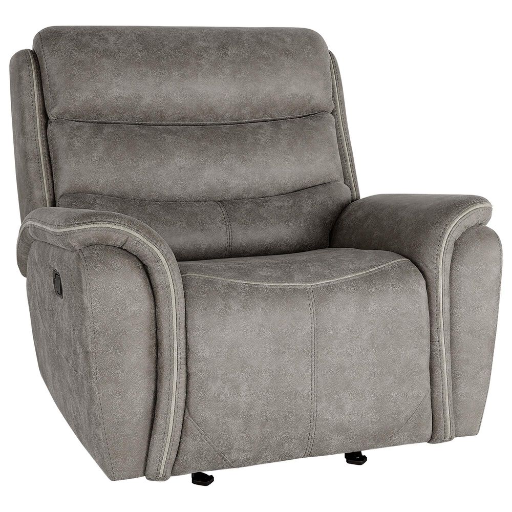 New Heritage Design Kamari Manual Glider Recliner in Gray, , large