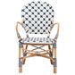 Baxton Studio Bryson Arm Chair in Natural Brown, Blue and White, , large