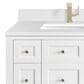 James Martin Vanities Breckenridge 72" Double Bathroom Vanity in Bright White with Single Hole 3 cm White Zeus Quartz Top and Rectangular Sinks, , large