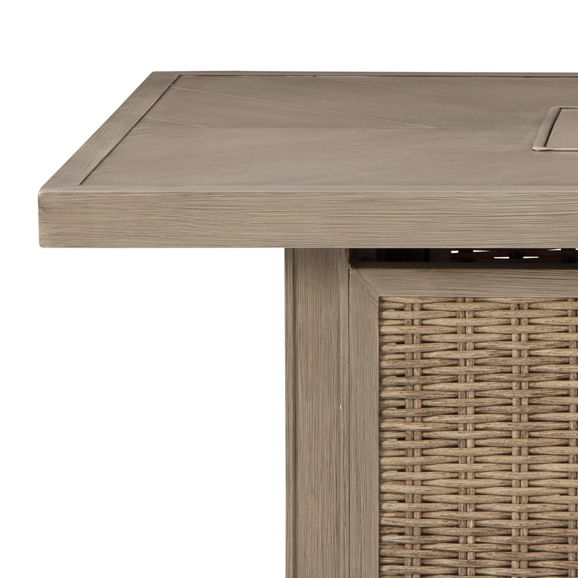 Ashley beachcroft beige online rectangular dining table