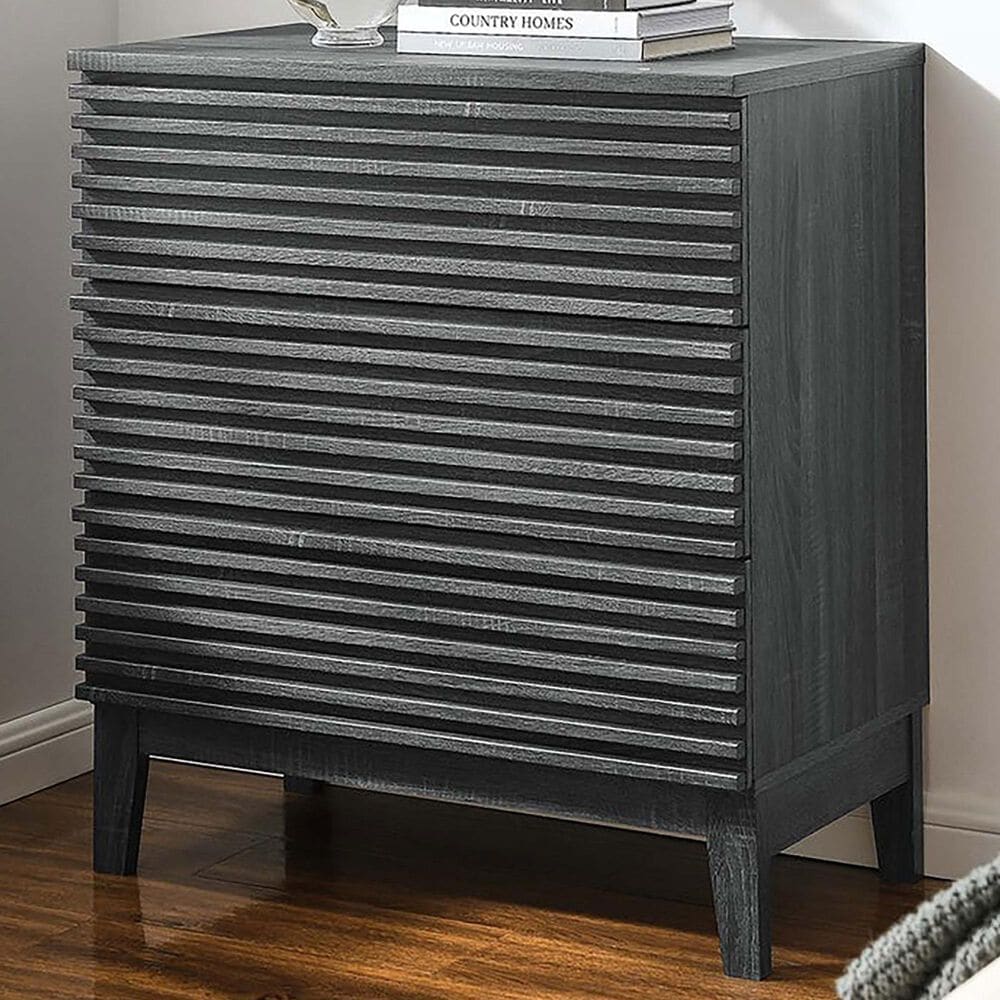 Modway Render 3-Drawer Bachelor's Chest in Charcoal, , large