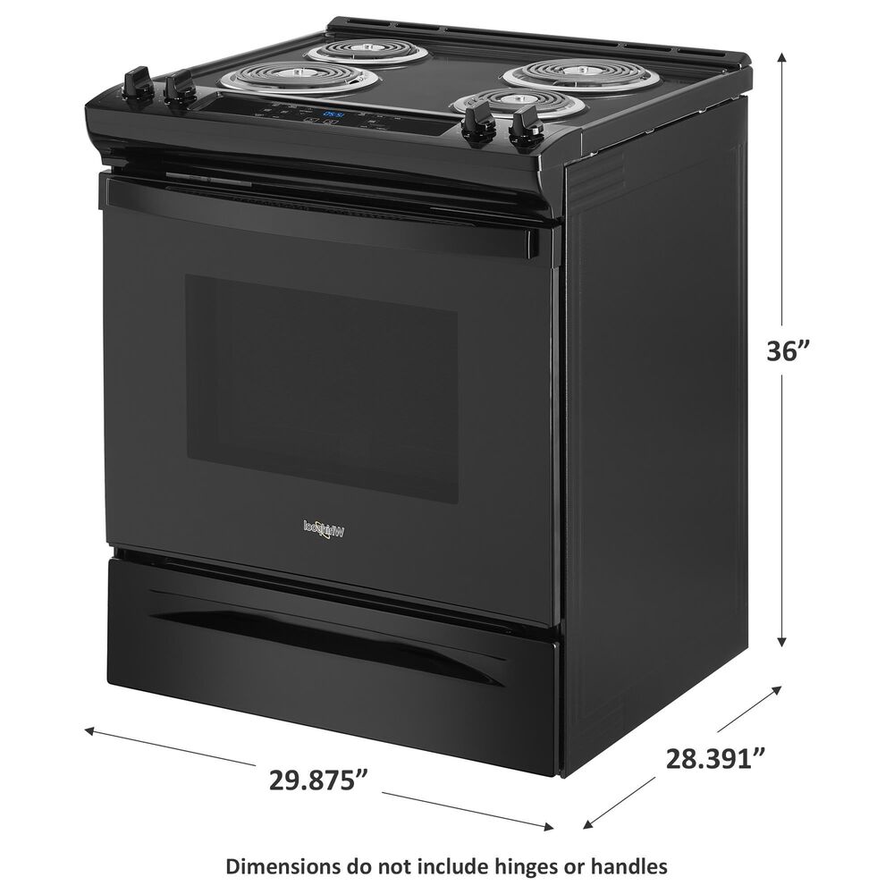 Whirlpool 4.8 Cu. Ft. Slide-in Electric Range in Black, , large