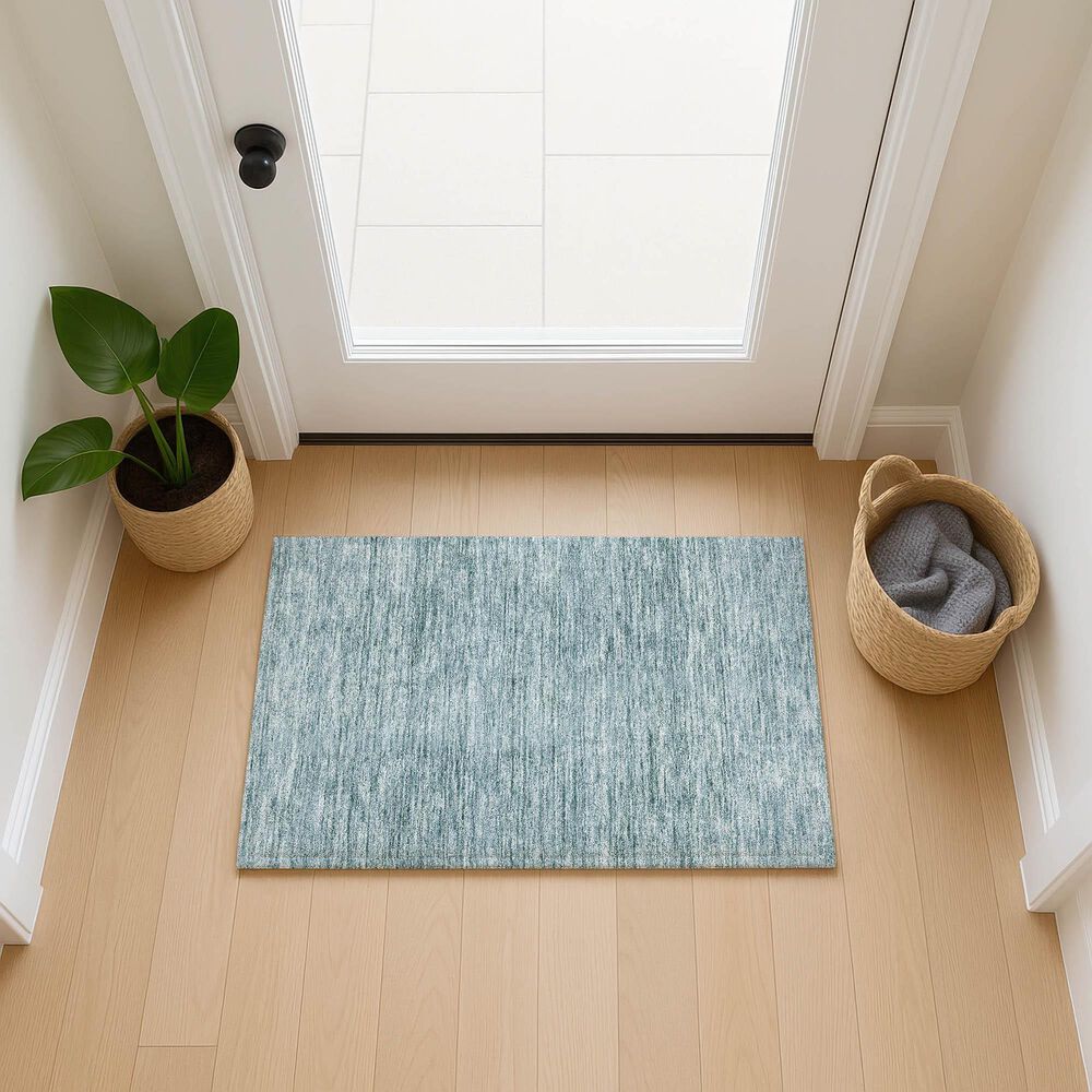 Dalyn Rug Company Soft Essentials Solid Sky 2'6" x 3'10" Indoor/Outdoor Area Rug, , large