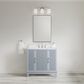 37B Fenwick 36" Single Bathroom Vanity in Soft Blue with Glossy White Composite Stone Top and Backsplash, , large