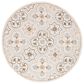 Safavieh Micro-Loop MLP381A 5" Round Ivory and Gray Area Rug, , large