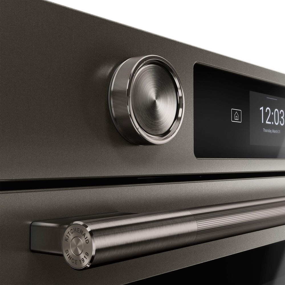 KitchenAid 2-Piece Kitchen Package with Black Ore 30" Smart Single Wall Oven and Black 30" Induction Cooktop, , large