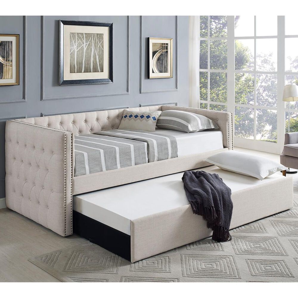Claremont Trina Daybed with Trundle in Beige, , large
