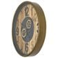 Yosemite Home Decor Carved Gear Wall Clock in Gold and Black, , large