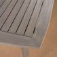 HOMLUX Outdoor Square Acacia Wood Dining Table with Straight Legs in Gray - Table Only, , large