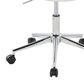 LumiSource Curvo Swivel Task Chair with White Faux Leather Cushion in Chrome, , large
