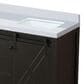 Lexora Home Marsyas 60" Double Bathroom Vanity in Brown with 2 cm White Cultured Marble Top and Rectangular Sinks, , large