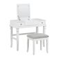 Linon Home Decor Angela Vanity with Stool in White, , large