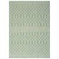 Nourison Positano Southwestern Blue and Green 5" x 7" Indoor/Outdoor Area Rug, , large