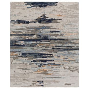 Surya Kavita 8" x 10" Medium Gray, Ink Blue, Deep Teal, Dark Brown, Dusty Pink, Beige and Brick Red Area Rug, , large