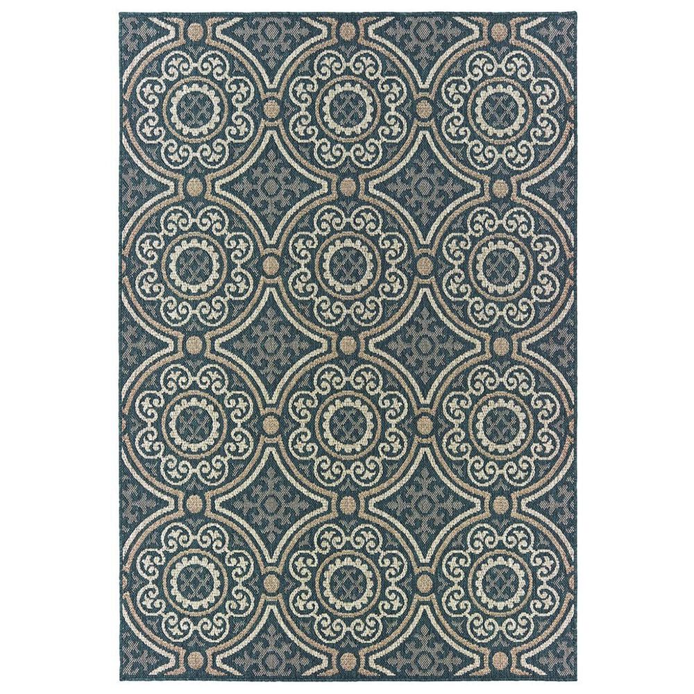 Oriental Weavers Latitude 609B 1"10" x 7"6" Blue Runner, , large