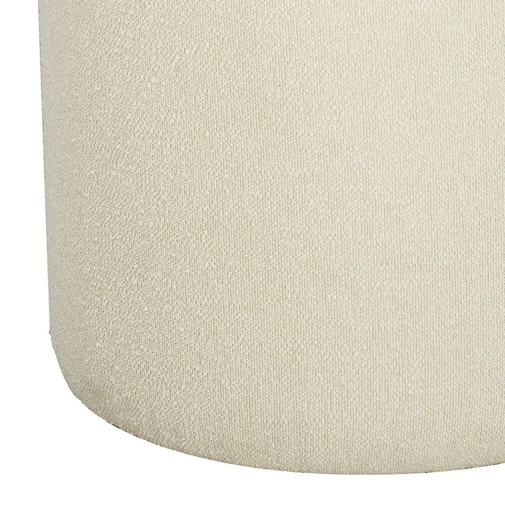 Lifestyle Solutions Garrett Round Ottoman in Snow, , large