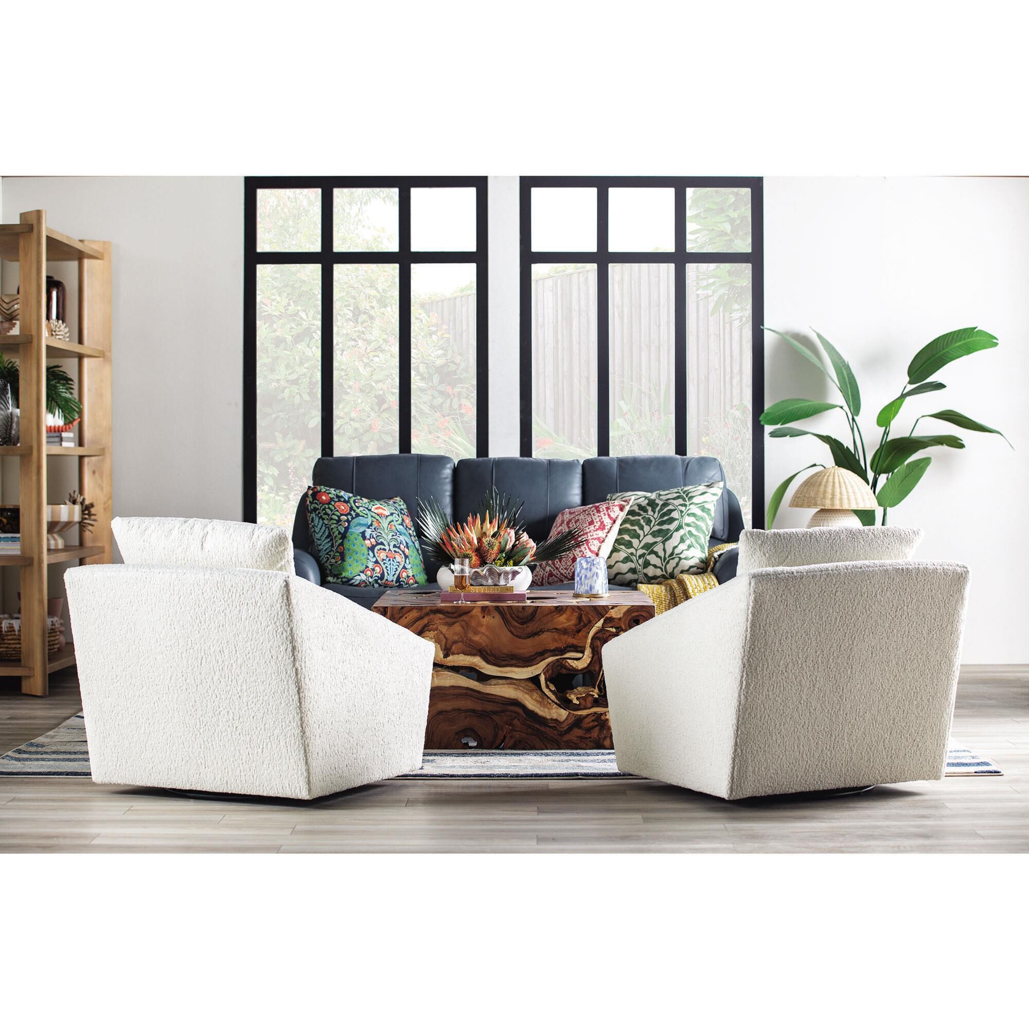 Jonathan Louis Edwick Swivel Chair in Sheepskin Natural