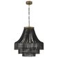 Creative Coop Riley 1-Light Chandelier with Black Shade, , large