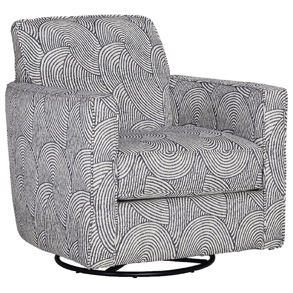 Fusion Furniture Amos Pebble Swivel Glider Chair in Dynamic Horizon, , large