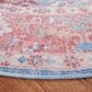 Safavieh Serapi Bohemian 6"7" Round Blue and Rust Area Rug, , large