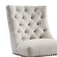 Linon Home Decor Della Office Chair with Natural Cushion in Gray Wash, , large