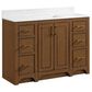 37B Lucerne 48" Single Bathroom Vanity in Dark Maplewood with Marble Top and Backsplash, , large