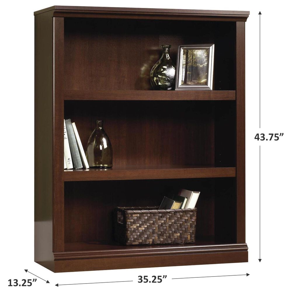 Sauder 3 Shelf Bookcase in Select Cherry, , large