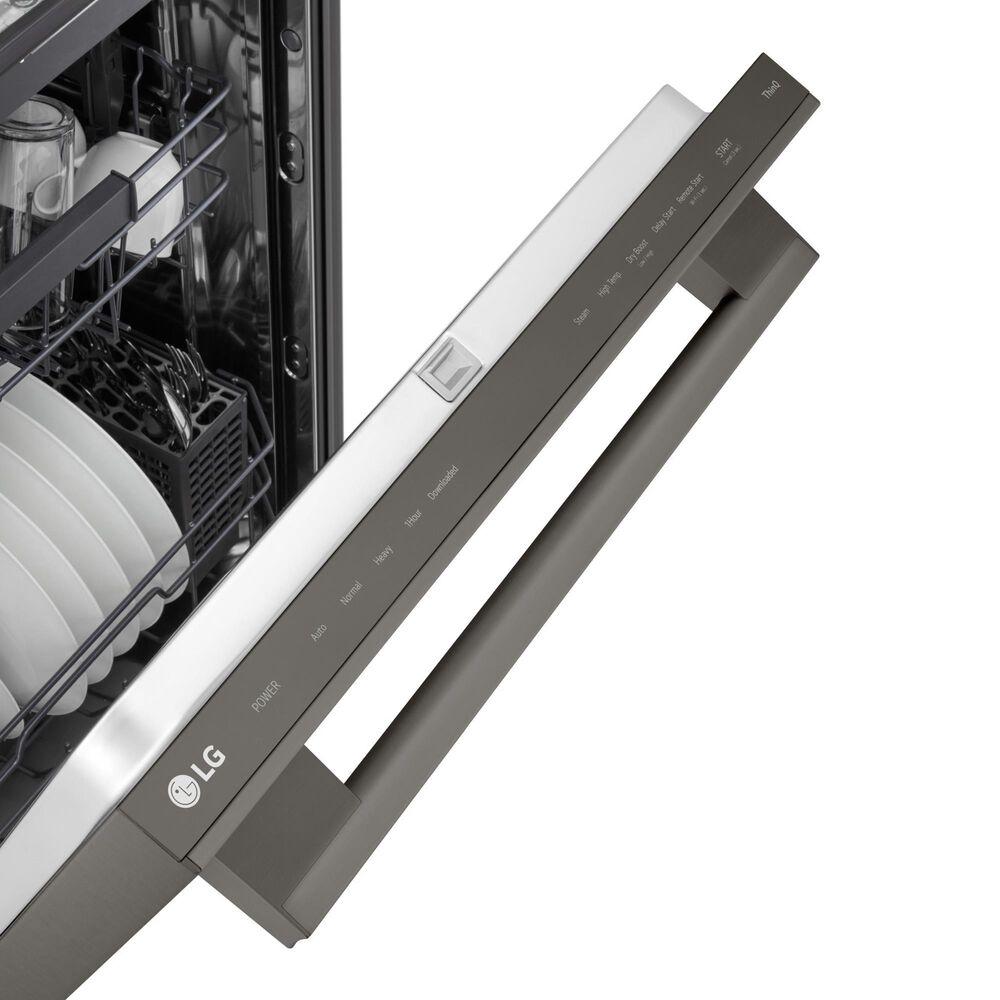 LG 24" Built-In Bar Handle Dishwasher with SteamAssist in Black Stainless Steel, , large