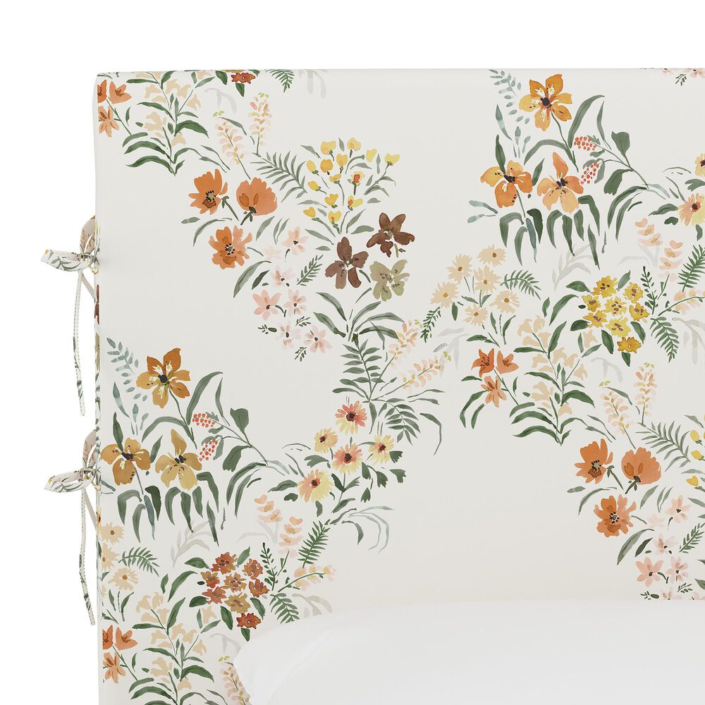 Skyline Furniture Twin Slipcover Headboard in Lucinda Floral Harvest, , large