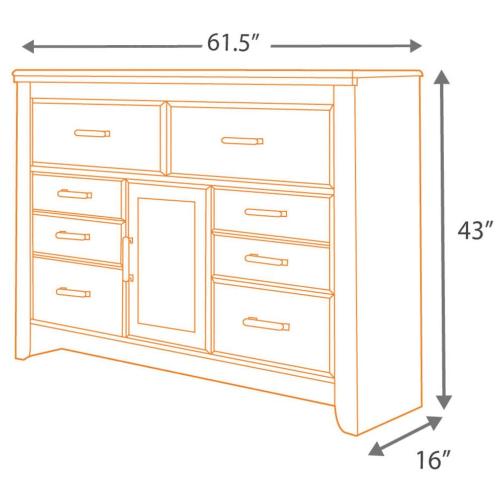 Ashley Juararo 6-Drawer Dresser in Dark Brown, , large