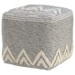 LR Home 16" Square Pouf in Gray and Melange, , large