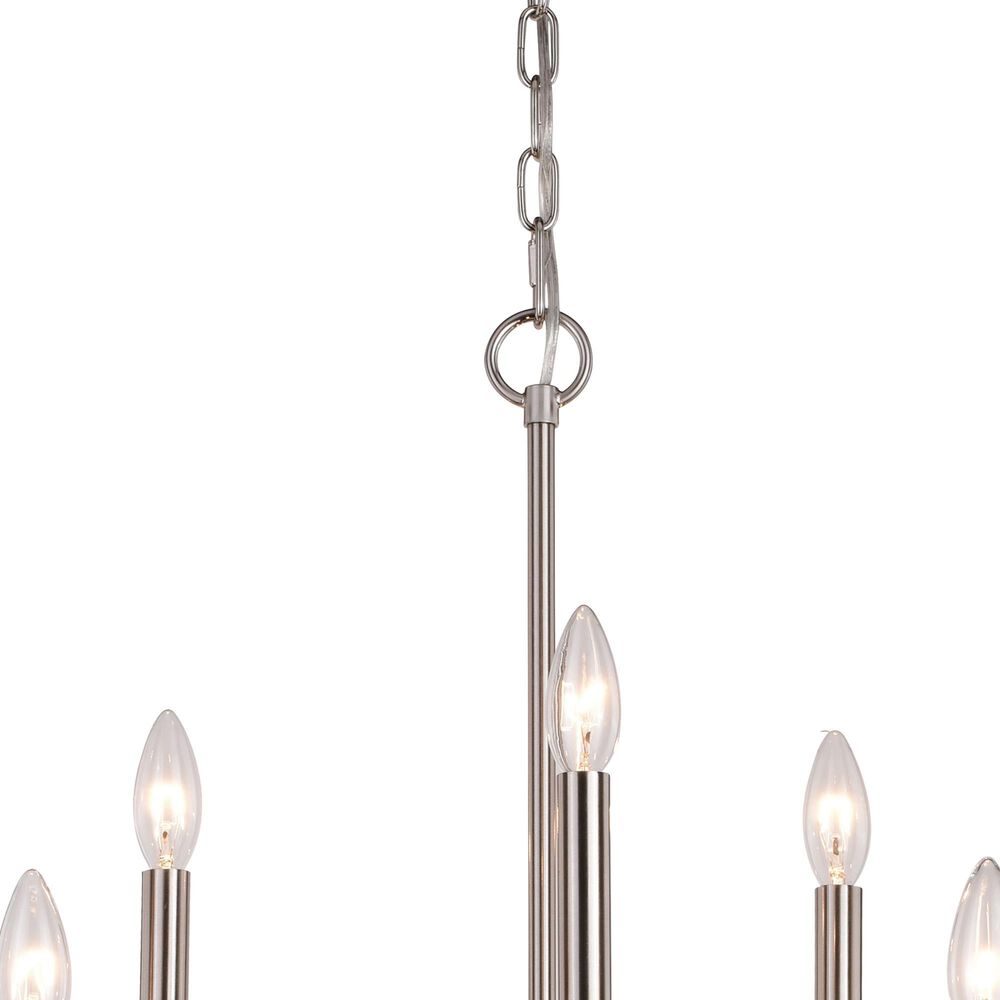 Vaxcel Harris 9-Light Chandelier in Satin Nickel, , large