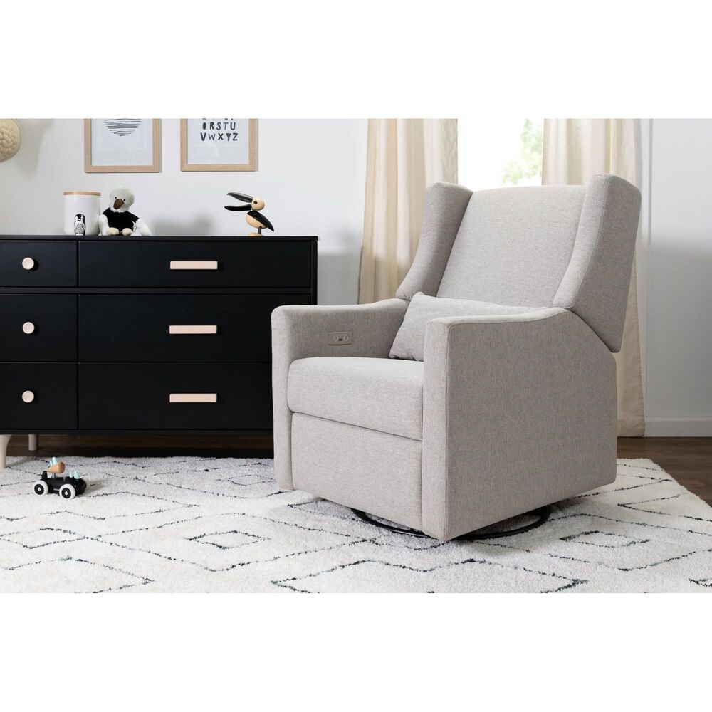 Babyletto Kiwi Power Recliner with USB in Grey Eco-Weave, , large
