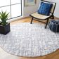 Safavieh Marrakesh 6"7" Round Ivory and Dark Grey Area Rug, , large