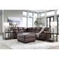 Ashley WillowBend 3-Piece Sectional with LAF Sofa in Umber, , large