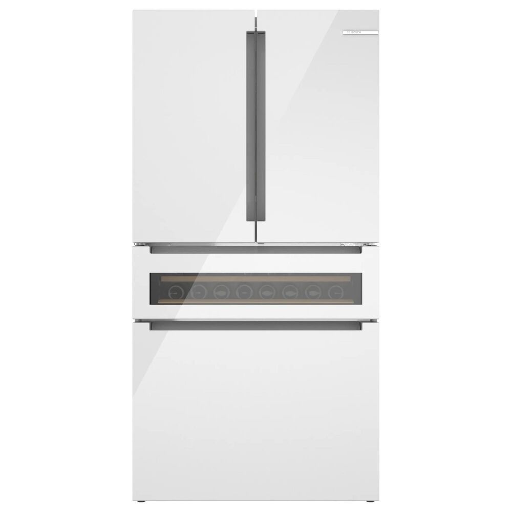Bosch 800 Series 20.5 Cu. Ft. French Door Bottom Mount Refrigerator with Glass Door in Arctic White, , large