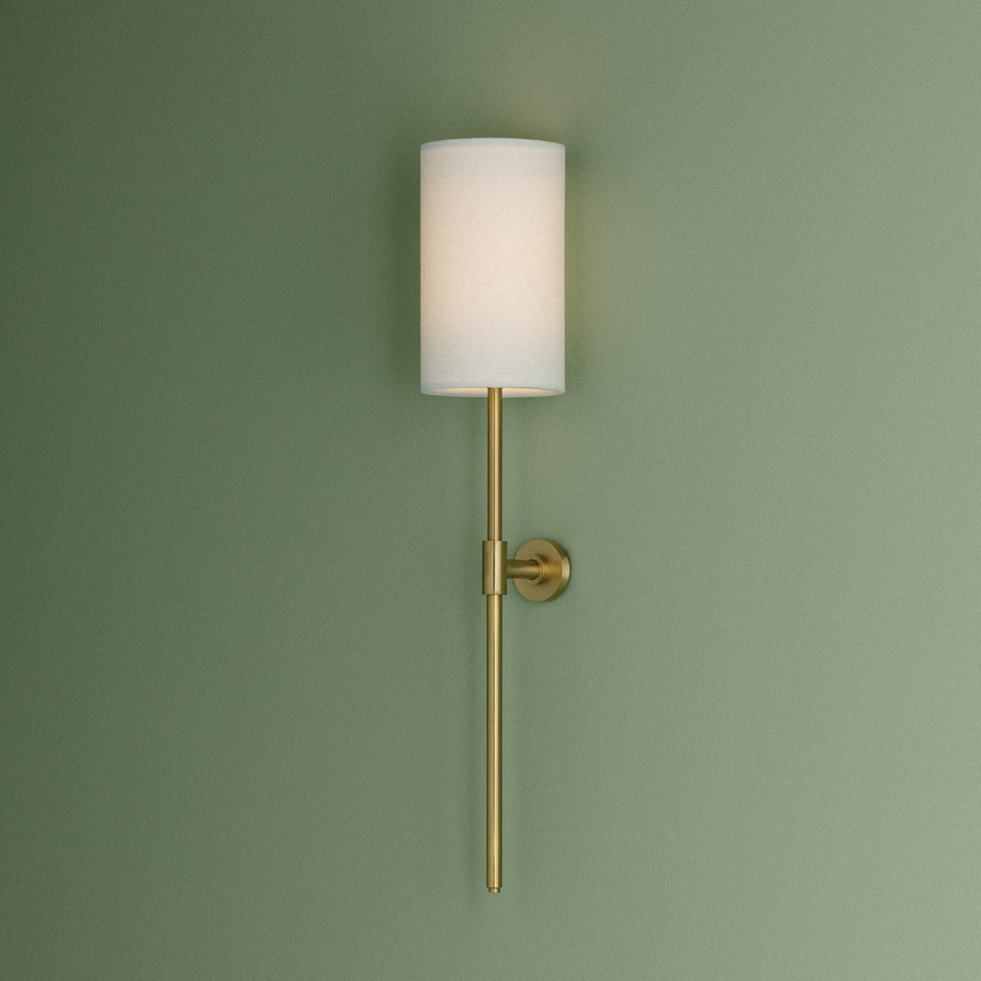 Mitzi Lighting Olivia 1-Light Rechargeable Wall Sconce in Aged Brass