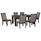 Ashley Hyndell 7-Piece Dining Set in Dark Espresso Brown, , large